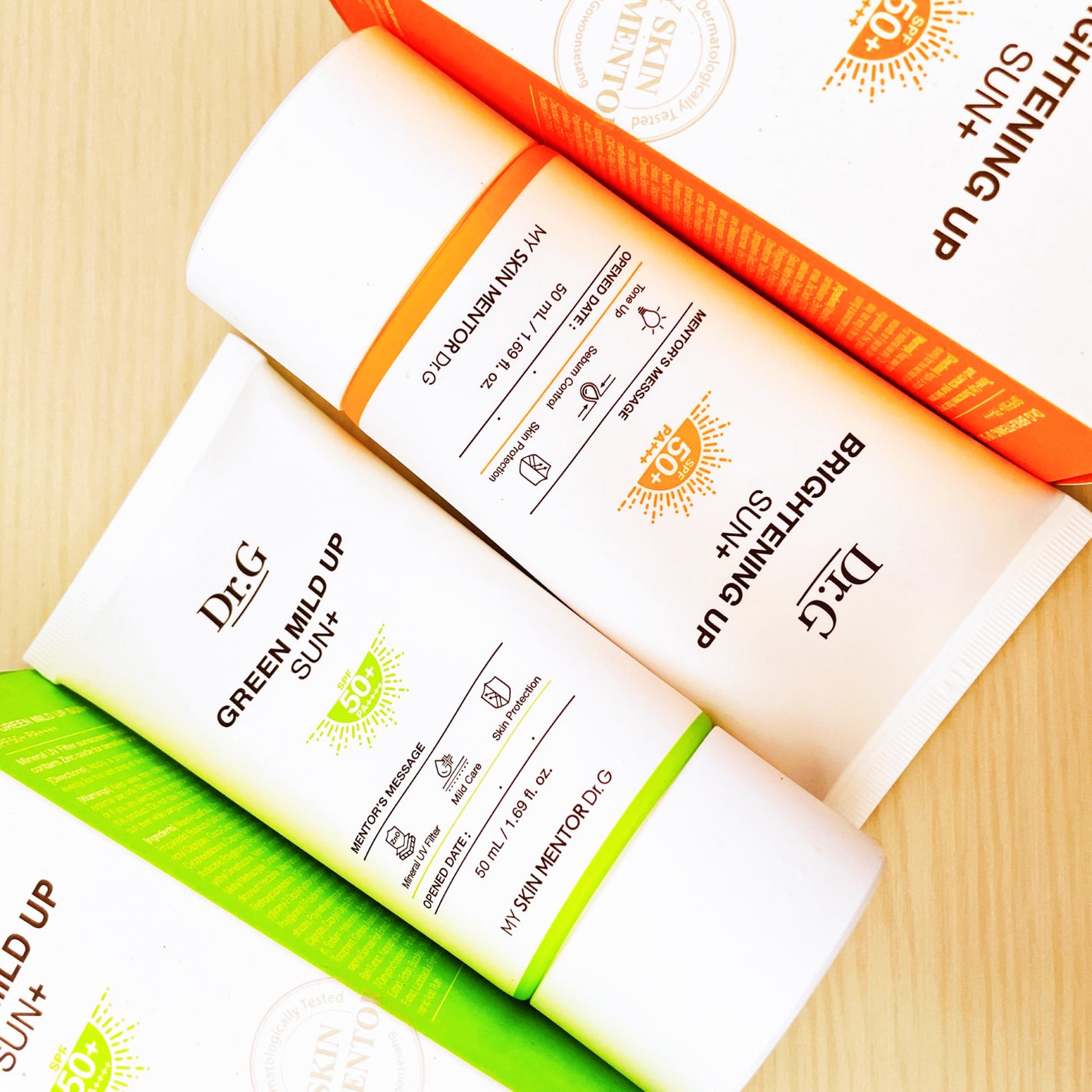 グリーンマイルドアップサンプラス/Dr.G/日焼け止めクリームを使ったクチコミ(3枚目)