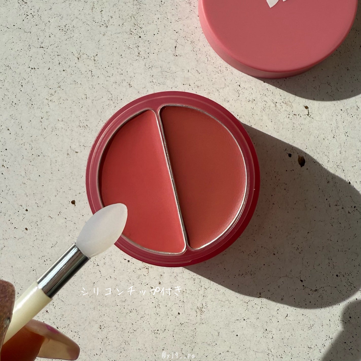 チークトーン リップ&チーク デュオバーム/TONYMOLY/口紅を使ったクチコミ(4枚目)