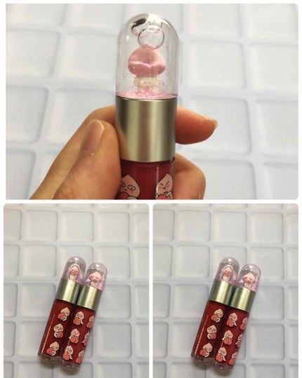 カカオフレンズ フードライアン&アピーチ ブロッサムティント/THE FACE SHOP/リップティントを使ったクチコミ(3枚目)