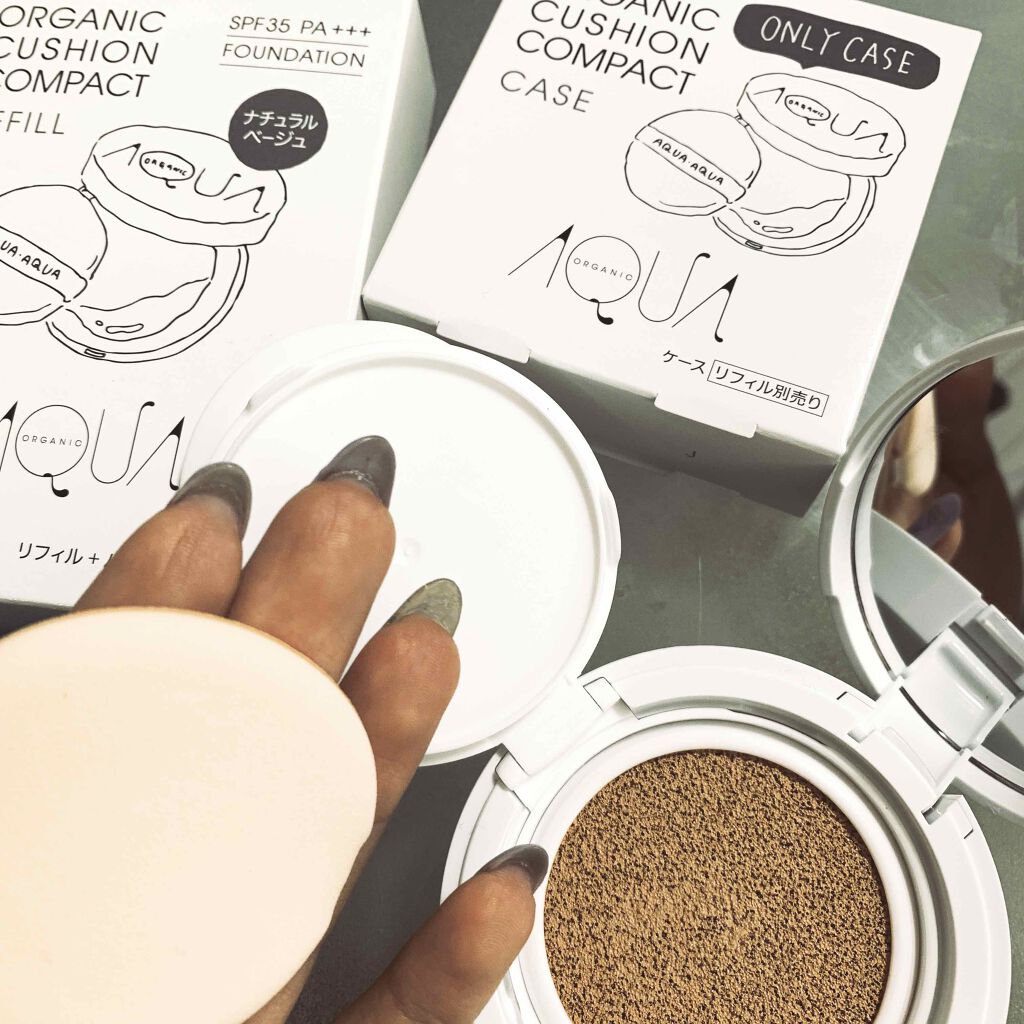 オーガニッククッションコンパクト/アクア・アクア/クッションファンデーションを使ったクチコミ(1枚目)