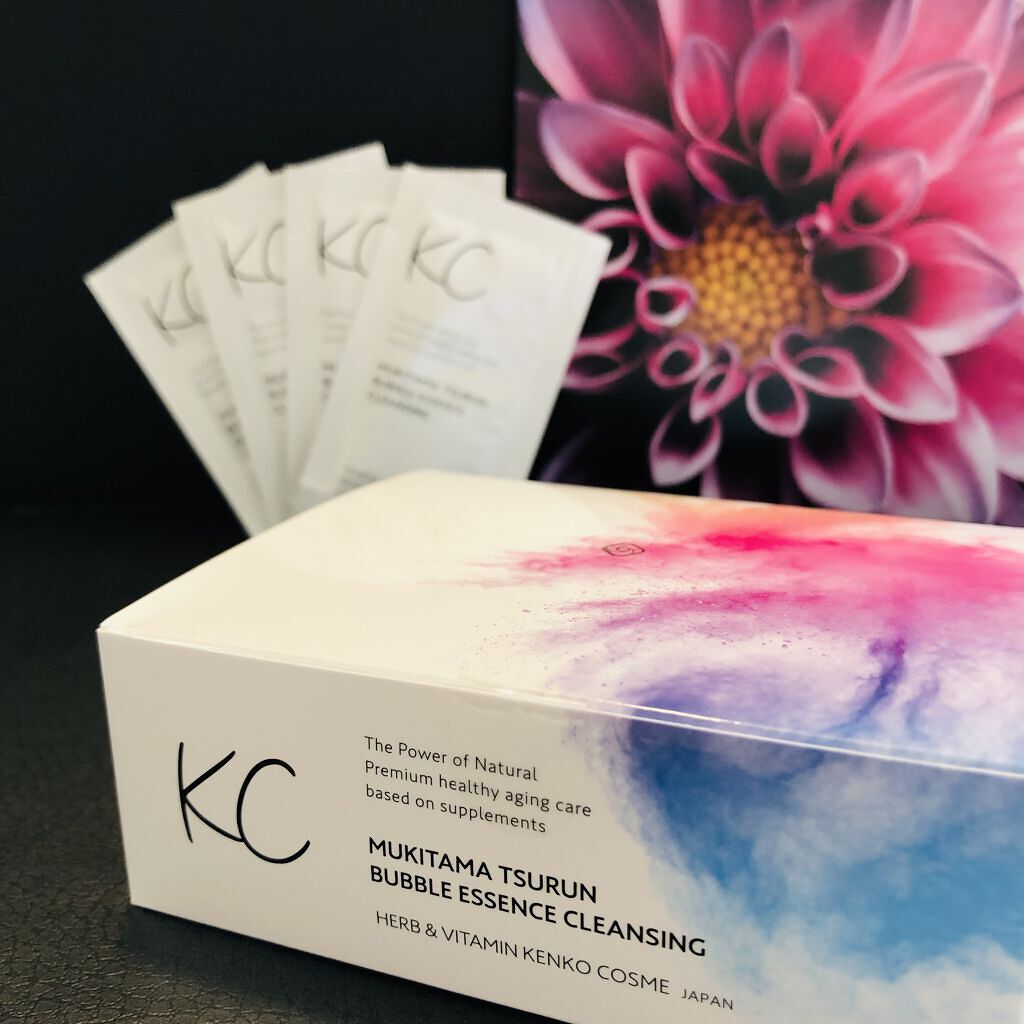 KC むきタマつるん 発泡美容液クレンジング/ハーブ健康本舗/クレンジングジェルを使ったクチコミ（2枚目）