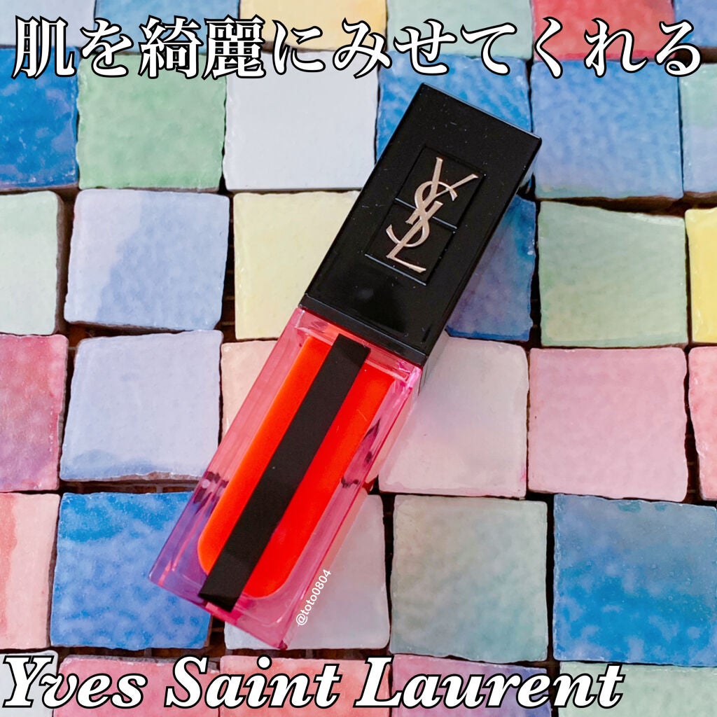 ルージュ ピュールクチュール ヴェルニ ウォーターステイン/YVES SAINT LAURENT BEAUTE/口紅を使ったクチコミ(1枚目)