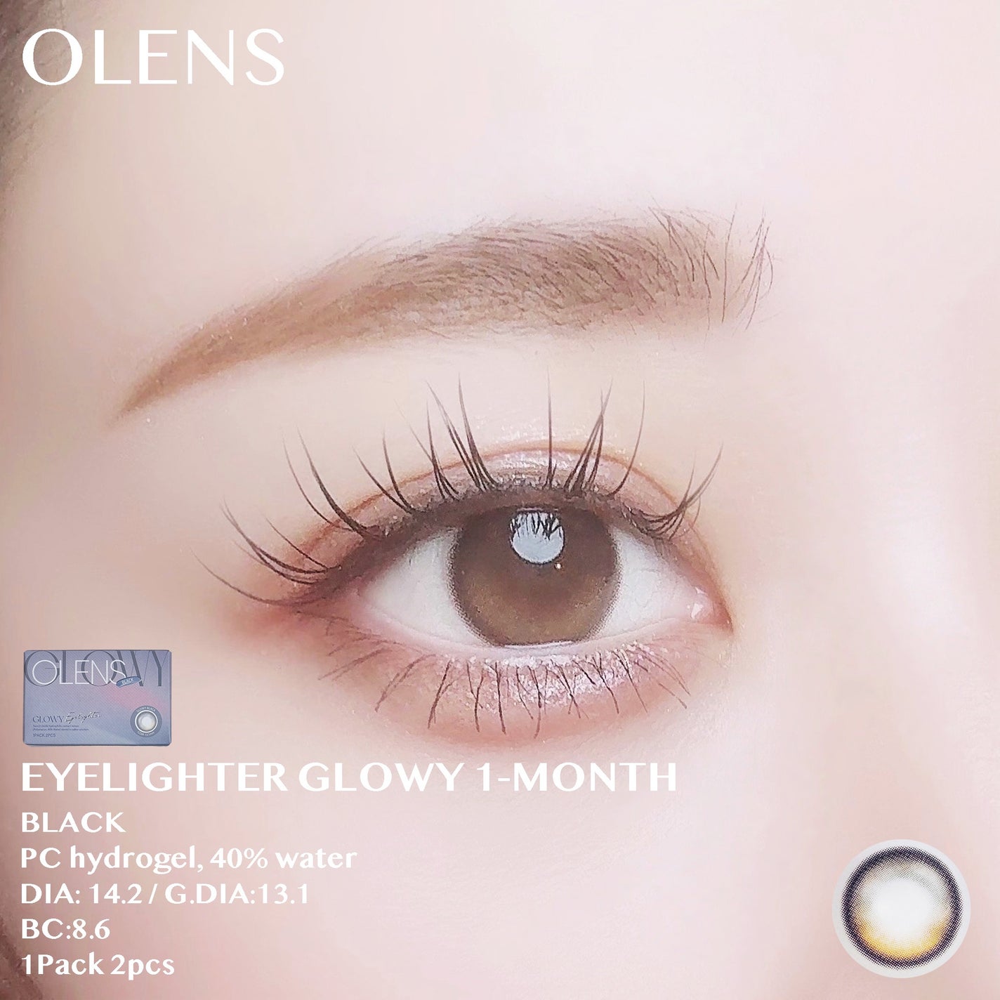 Eyelighter Glowy 1Month/OLENS/カラーコンタクトレンズを使ったクチコミ(4枚目)
