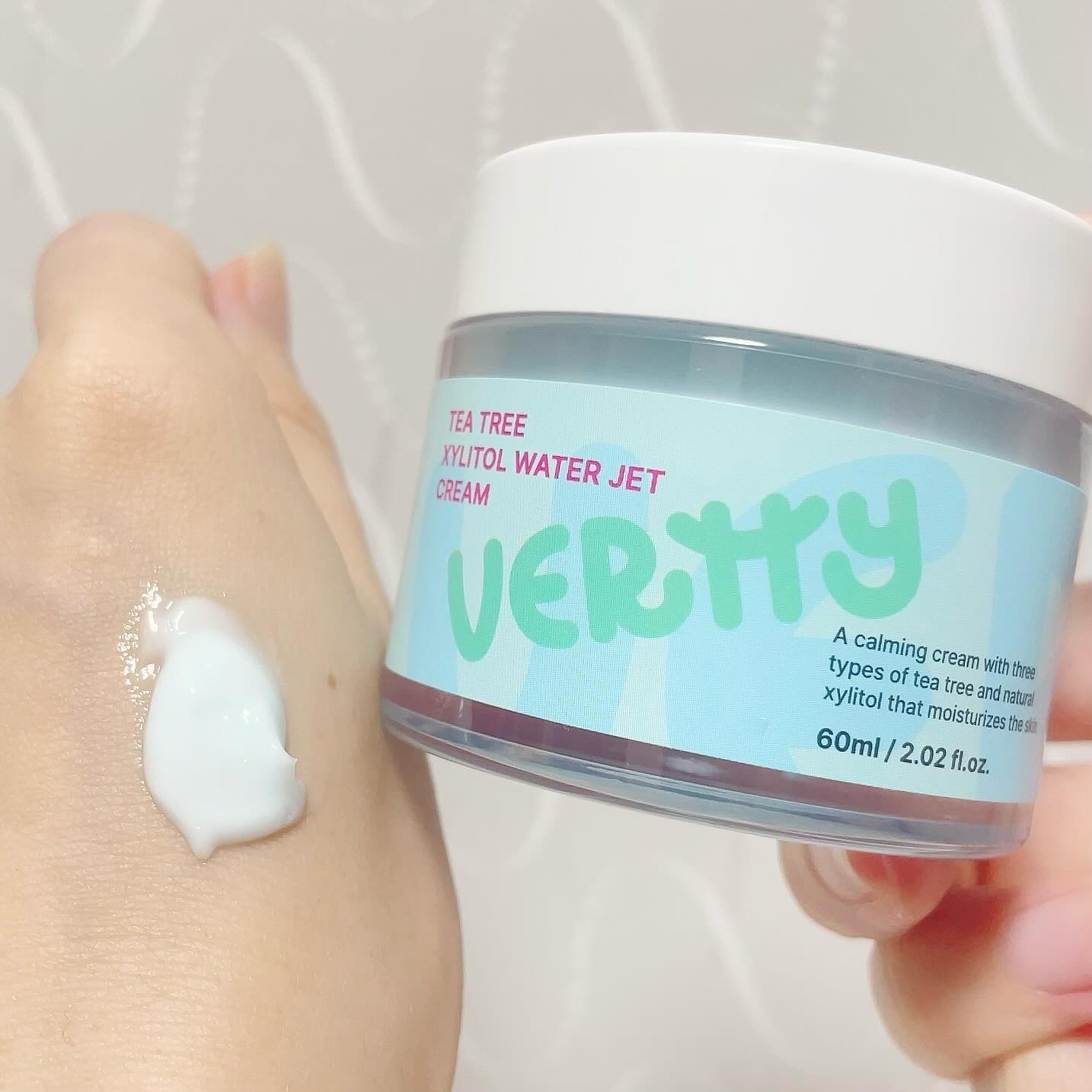 ティーツリーキシリトールウォータージェットクリーム/Vertty/フェイスクリームを使ったクチコミ（3枚目）