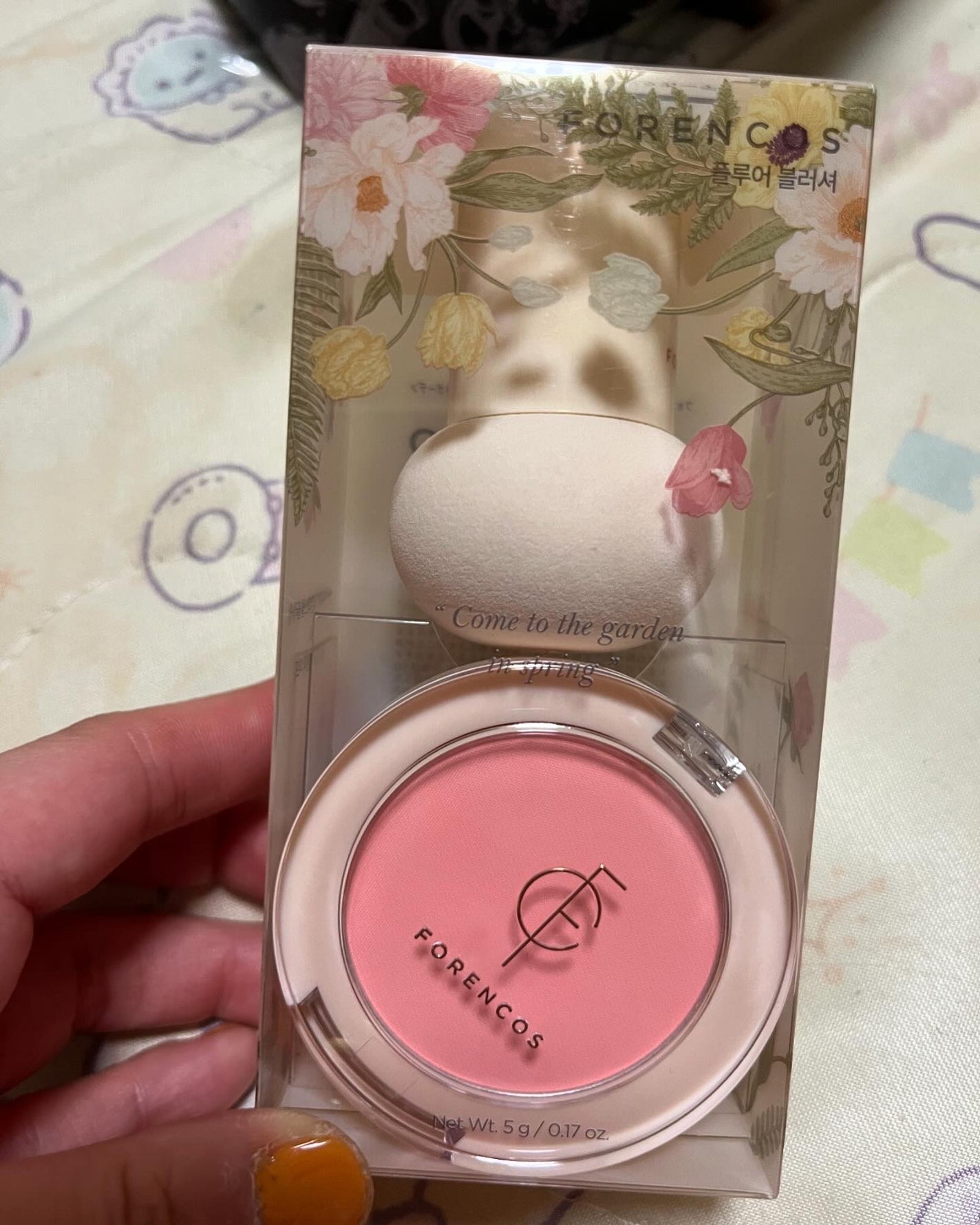 フルーアブラッシャーパフ付き/フォレンコス/パウダーチークを使ったクチコミ(1枚目)