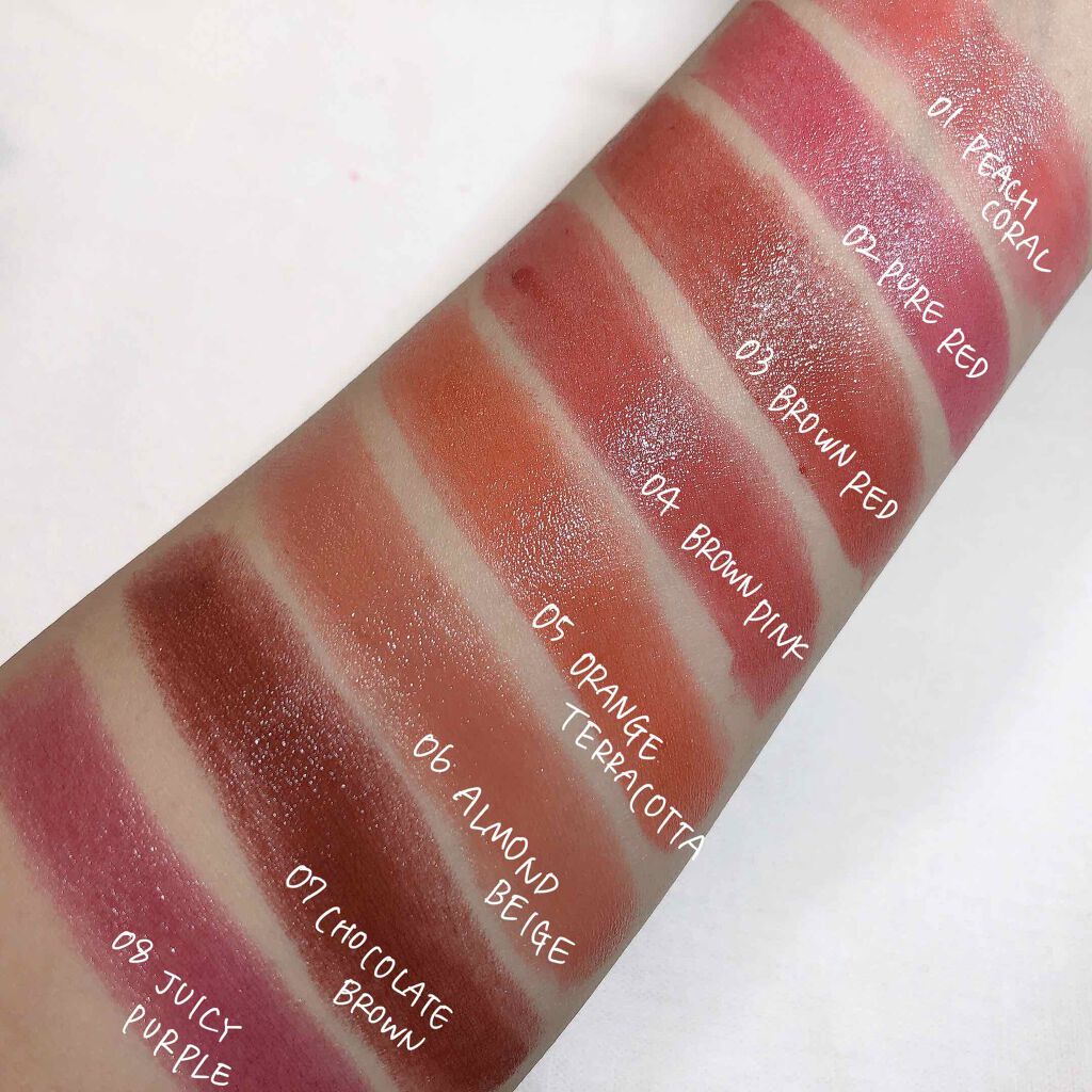 シアーティントルージュ 05オレンジテラコッタ/Witch's Pouch/リップティントを使ったクチコミ（3枚目）