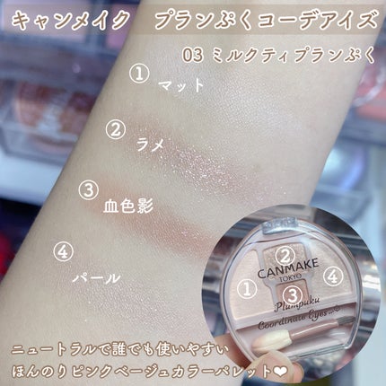 プランぷくコーデアイズ/キャンメイク/パウダーアイシャドウを使ったクチコミ(2枚目)