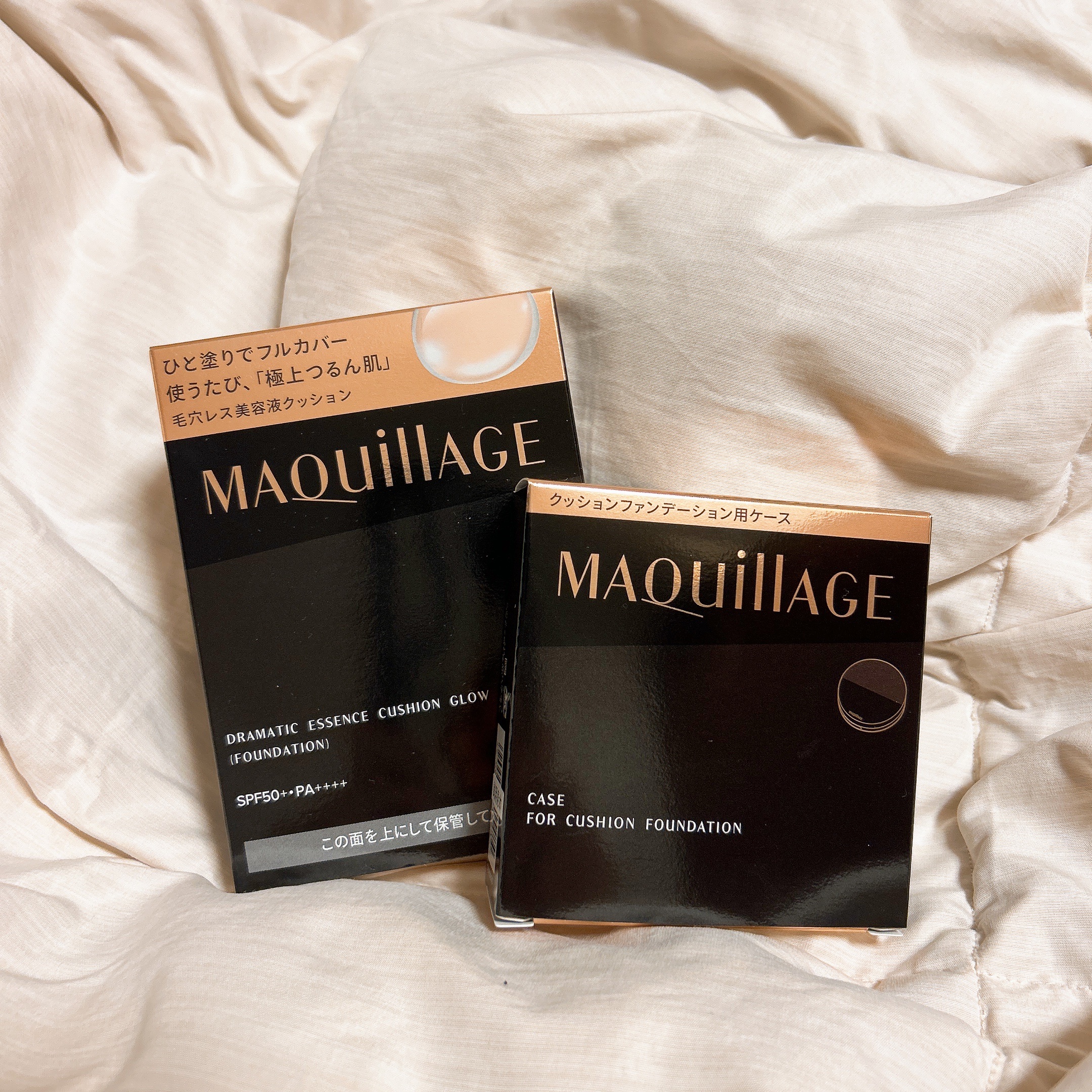 ドラマティックエッセンスクッション グロウ/マキアージュ/クッションファンデーションを使ったクチコミ（2枚目）