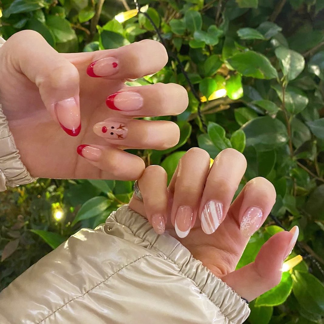 #クリスマスネイルのネイルデザイン