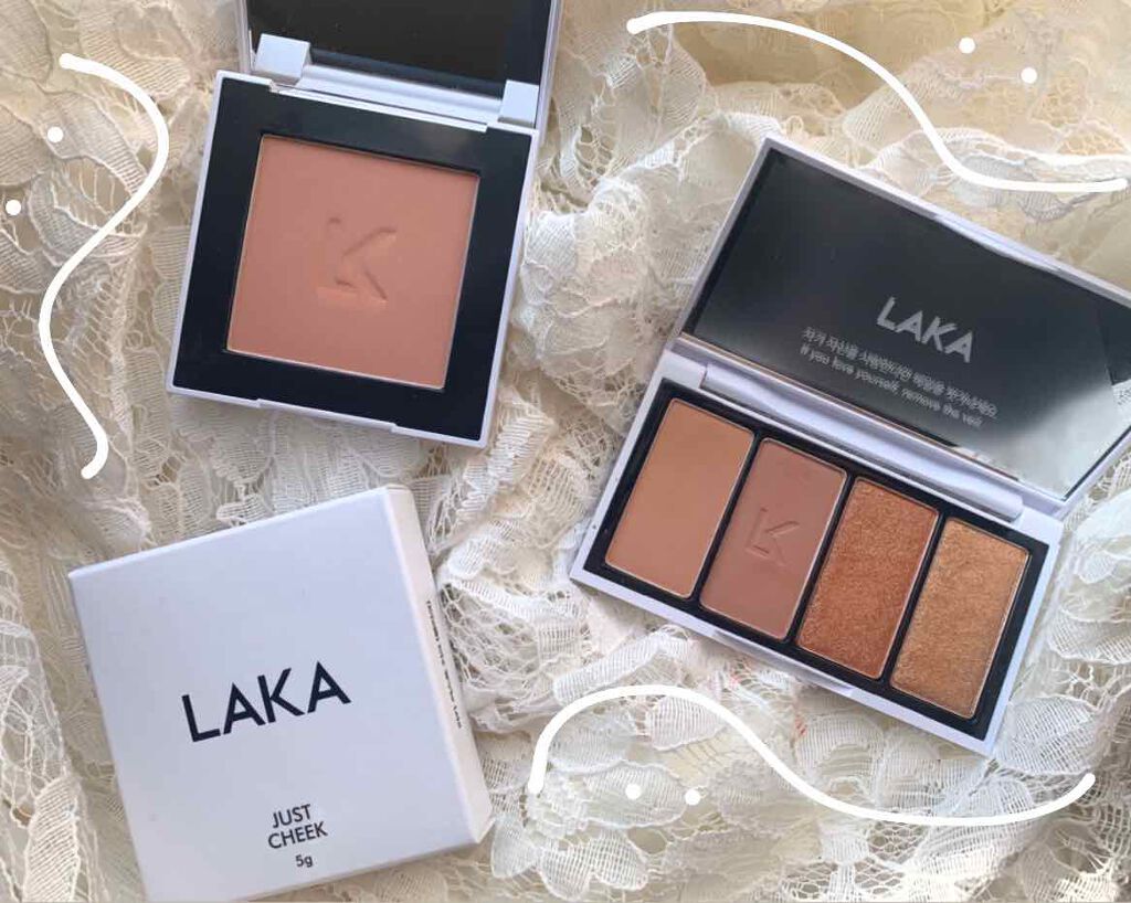 ジャストチーク/Laka/パウダーチークを使ったクチコミ（1枚目）