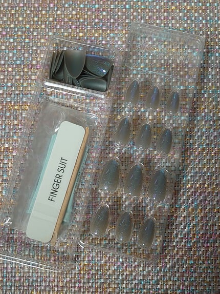 ネイルチップ(リユーザブルタイプ) Blue Mellow (Almond)/FINGER SUIT/ネイルチップ・パーツの画像