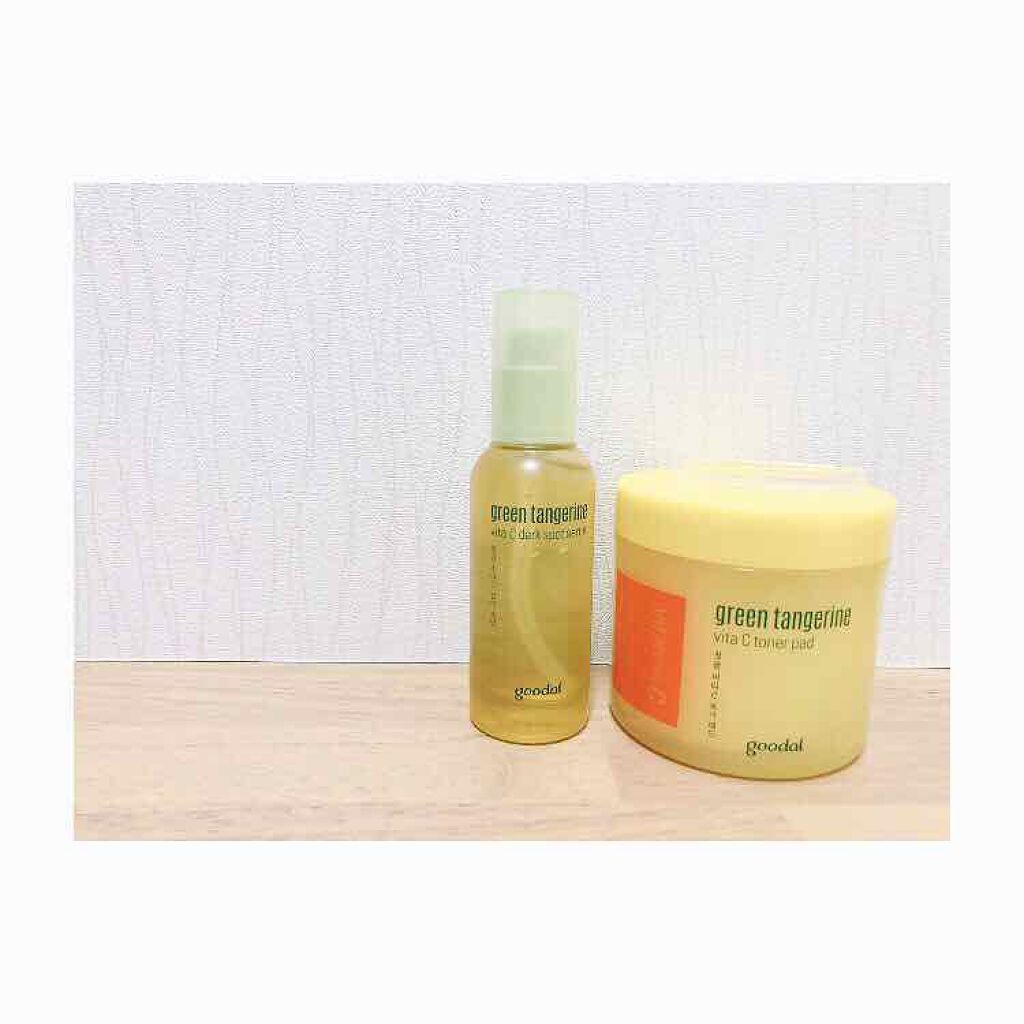 グリーンタンジェリン ビタCダークスポットケアパッド/goodal/トナーパッドを使ったクチコミ（1枚目）
