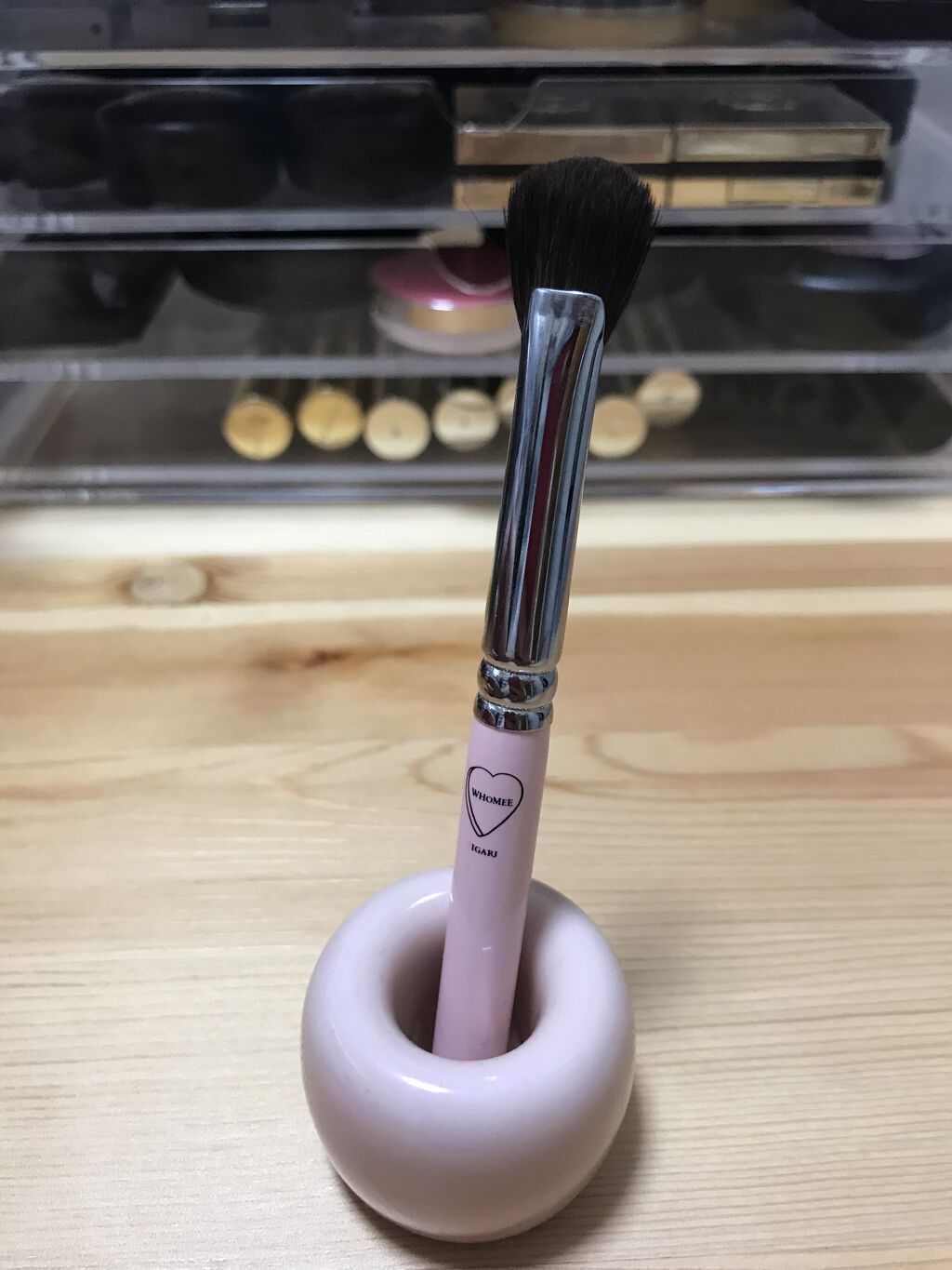 WHOMEE アイブロウブラシ 扇型 熊野筆のクチコミ「WHOMEE　アイブロウブラシ 扇型 熊野筆を購入しました！

（もともと発売されてたアイブロ.....」（1枚目）
