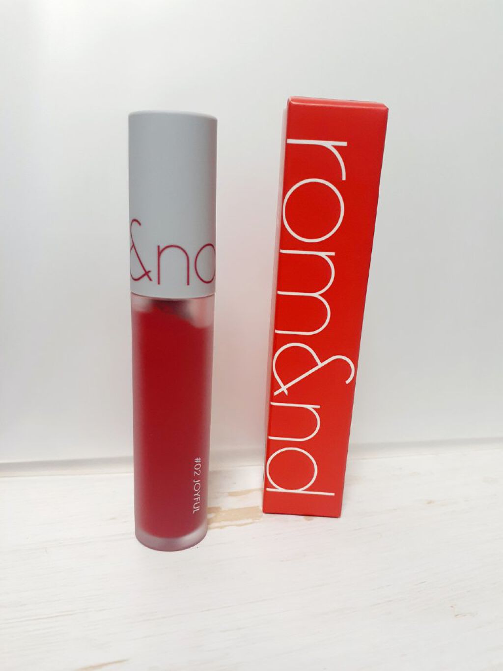 ゼロベルベットティント 02 ジョイフル(JOYFUL)/rom&nd/リップティントを使ったクチコミ（1枚目）