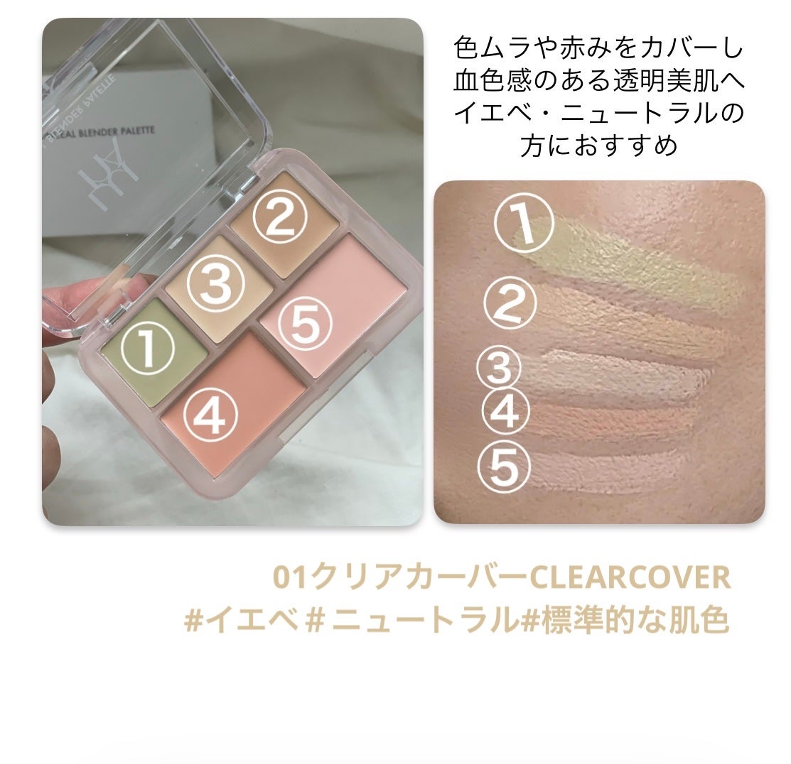 コンシールブレンダーパレット/LUNA/パレットコンシーラーを使ったクチコミ(3枚目)