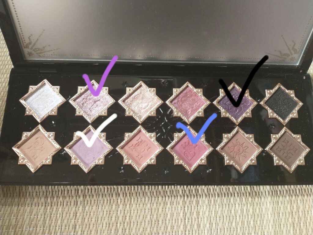 リトルエンジェル12色アイシャドウパレット ダークエンジェル/FlowerKnows/アイシャドウパレットを使ったクチコミ（3枚目）