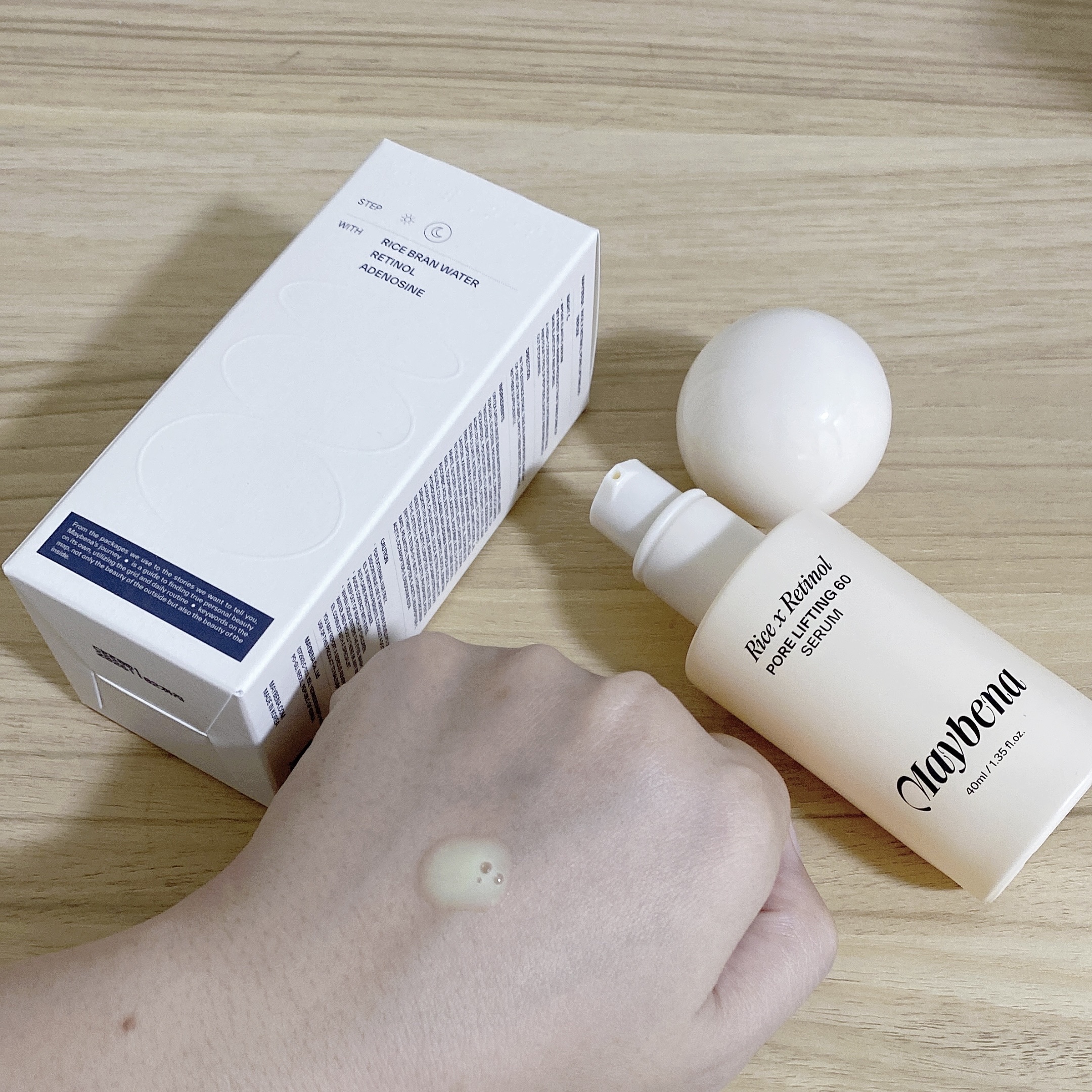 ライスX グルタチオン メラケアー60 ウォーターインセラム/MAYBENA/美容液を使ったクチコミ（2枚目）