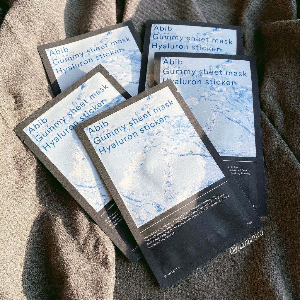 ガムシートマスクパック水分草※12ヒアルロン※13ステッカー/Abib /シートマスク・パックを使ったクチコミ(1枚目)