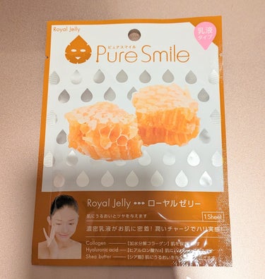 Pure Smile
ローヤルゼリー
フェイスパック

乳液タイプのフェイスパック😳
洗顔後、15分〜20分パック、その後馴染ませます。
馴染ませて、数分経つと肌に馴染み
もちっ！としました☺️✨✨