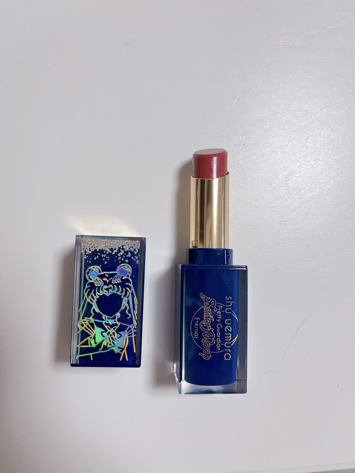ルージュ アンリミテッド アンプリファイド ラッカー モーヴフラッシュ/shu uemura/口紅を使ったクチコミ（3枚目）