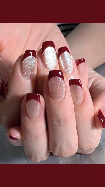 #ネイル,#フレンチネイル,#マグネットネイルのネイルデザイン