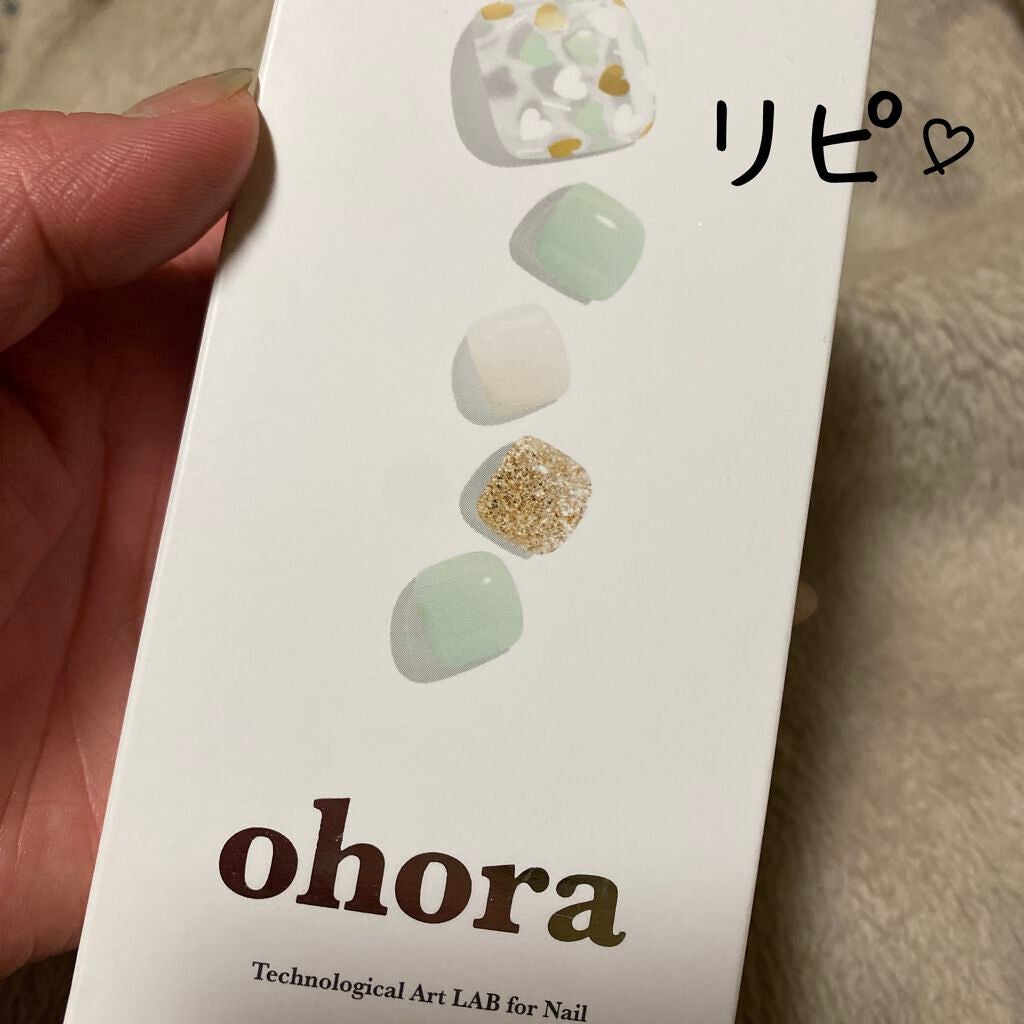 セミキュアジェルネイル(ペディキュア)/ohora/ネイルシールを使ったクチコミ(1枚目)