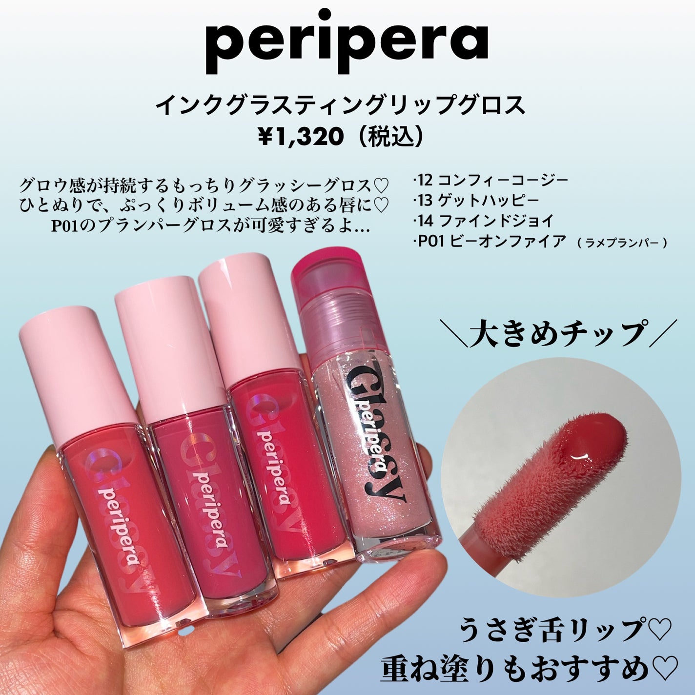 インク グラスティング リップ グロス/PERIPERA/リップグロスを使ったクチコミ(2枚目)