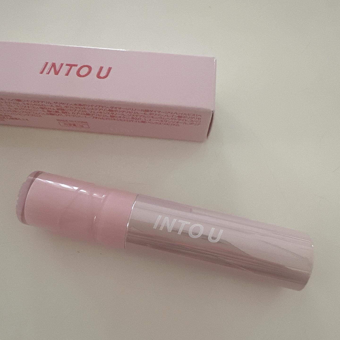 ジューシーパンピンググロス/INTO U/リップグロスを使ったクチコミ（2枚目）