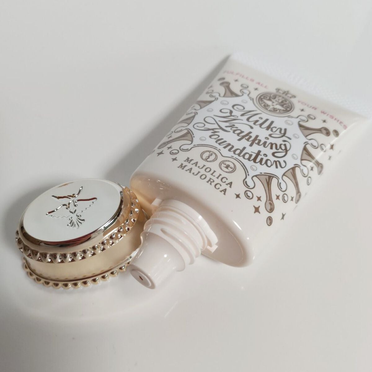 ミルキーラッピングファンデ/MAJOLICA MAJORCA/リキッドファンデーションを使ったクチコミ(2枚目)