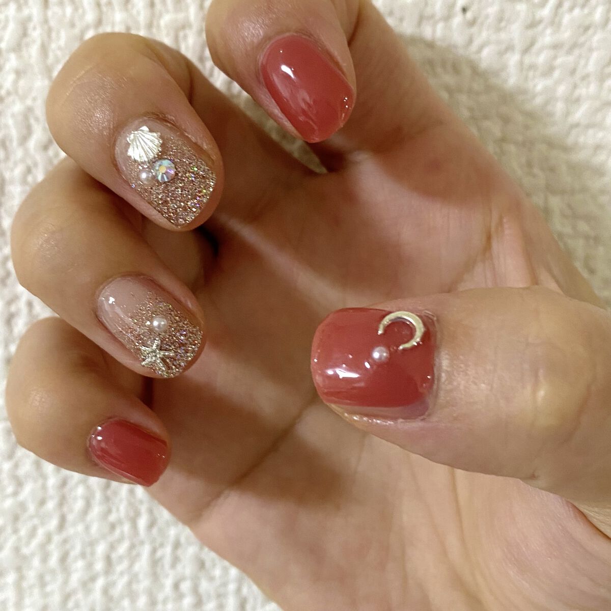 セミキュアジェルネイル（ハンド） NB-021 N Juliet /ohora/ネイルシールを使ったクチコミ（1枚目）