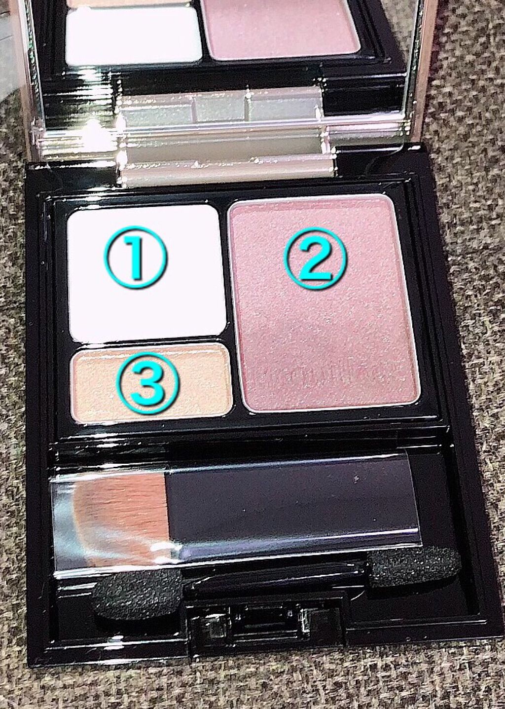 ドラマティックスタイリングアイズＳ VI735 ソイラベンダーティー/マキアージュ/アイシャドウパレットを使ったクチコミ（2枚目）