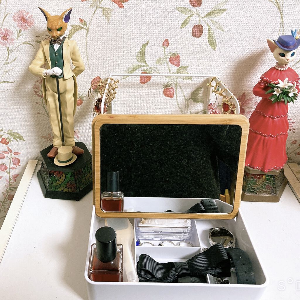 竹ボックスミラー/DAISO/その他化粧小物を使ったクチコミ（2枚目）