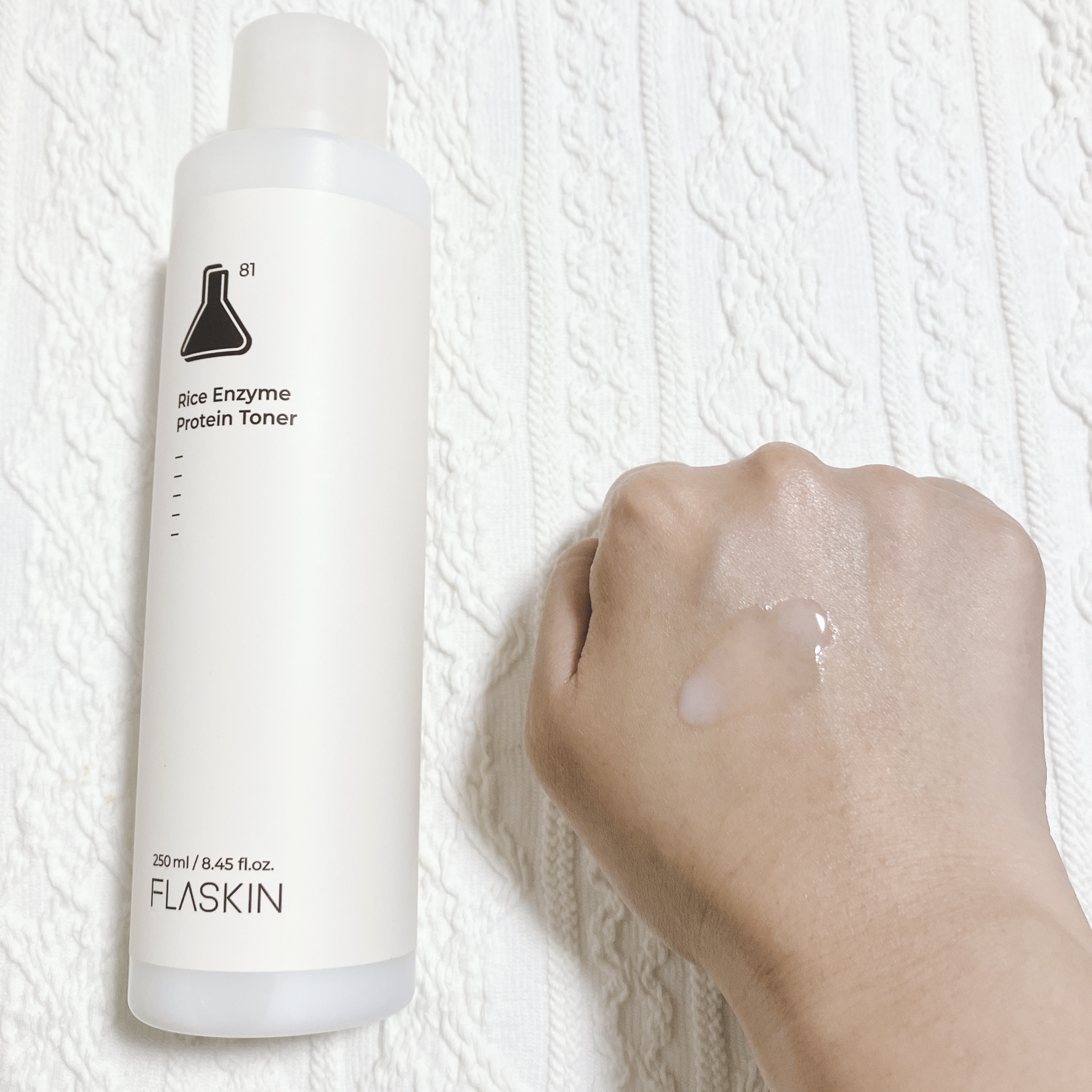 白米一番搾りタンパク質トナー/FLASKIN/化粧水を使ったクチコミ（2枚目）