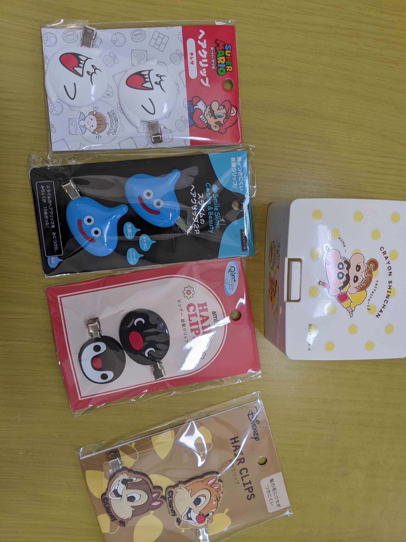 スマイルスライム コスメ＆ビューティー スライムのヘアクリップ２P   /スクウェア・エニックス/ヘアアクセサリーを使ったクチコミ（2枚目）