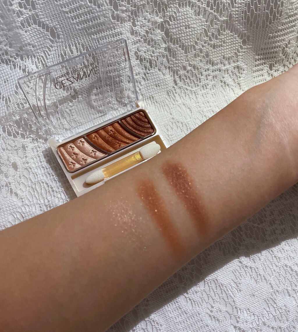 トーンアップアイシャドウ/CEZANNE/アイシャドウパレットを使ったクチコミ(3枚目)