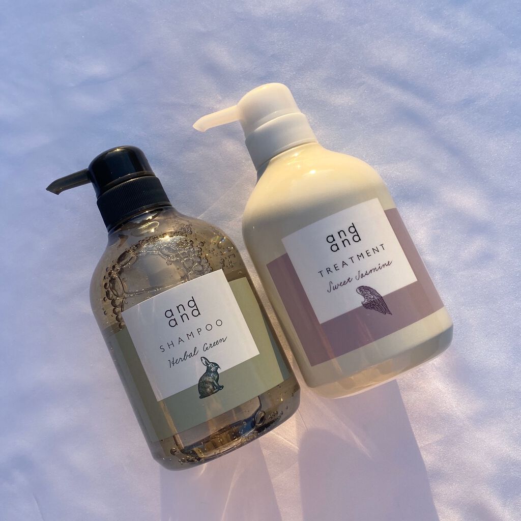 ときめく スウィートジャスミンの香り トリートメント ポンプ(480ml)/and and/洗い流すヘアトリートメントを使ったクチコミ（2枚目）