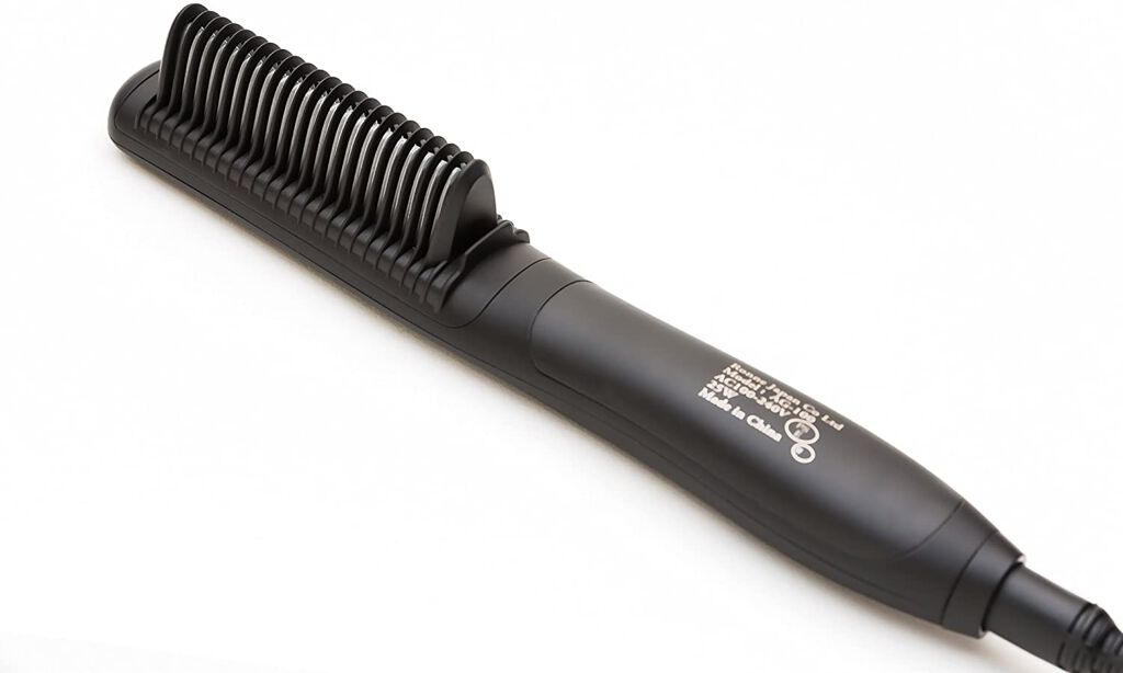 チタニウムプレート コーム ストレート カール ヘアアイロン / agetuya