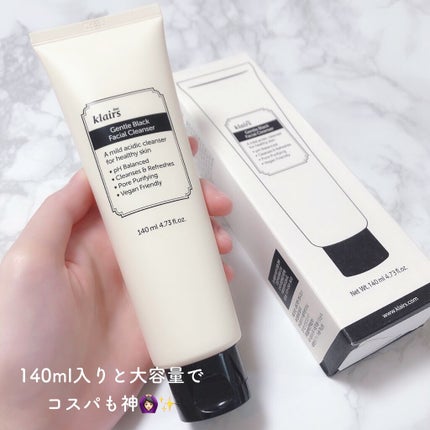 ジェントルブラックフェイシャルクレンザー(140ml)/Klairs/洗顔フォームを使ったクチコミ(4枚目)