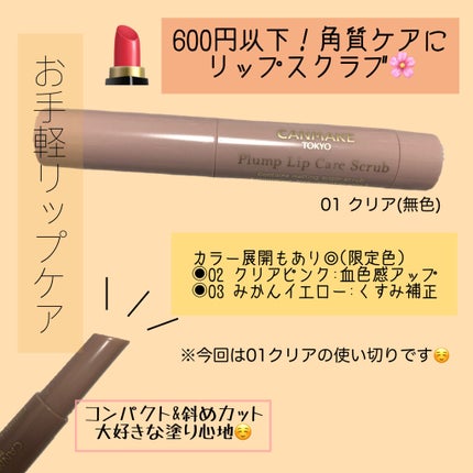 プランプリップケアスクラブ/キャンメイク/リップスクラブを使ったクチコミ(1枚目)