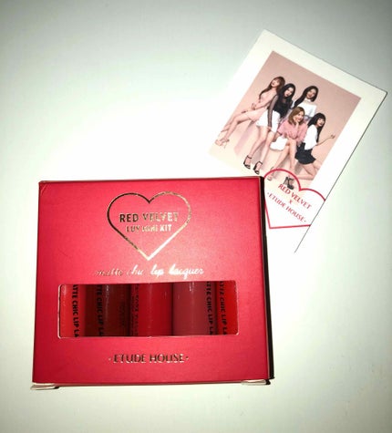 レッドベルベット ラブミニキット/ETUDE/リップグロスを使ったクチコミ(2枚目)