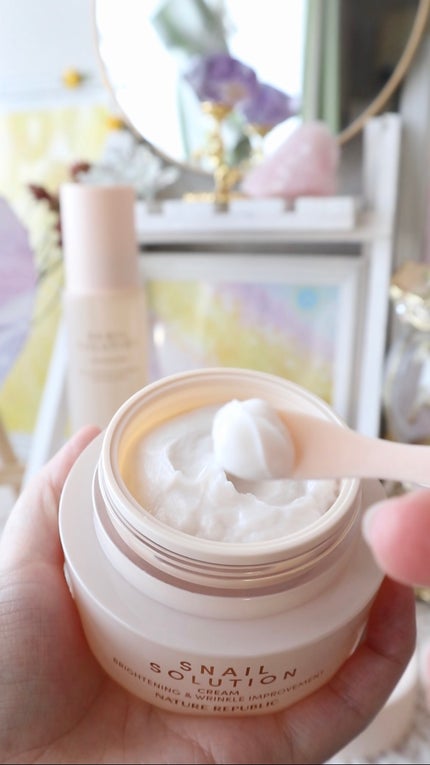 スネイルソリューションクリーム/ネイチャーリパブリック/フェイスクリームを使ったクチコミ(5枚目)