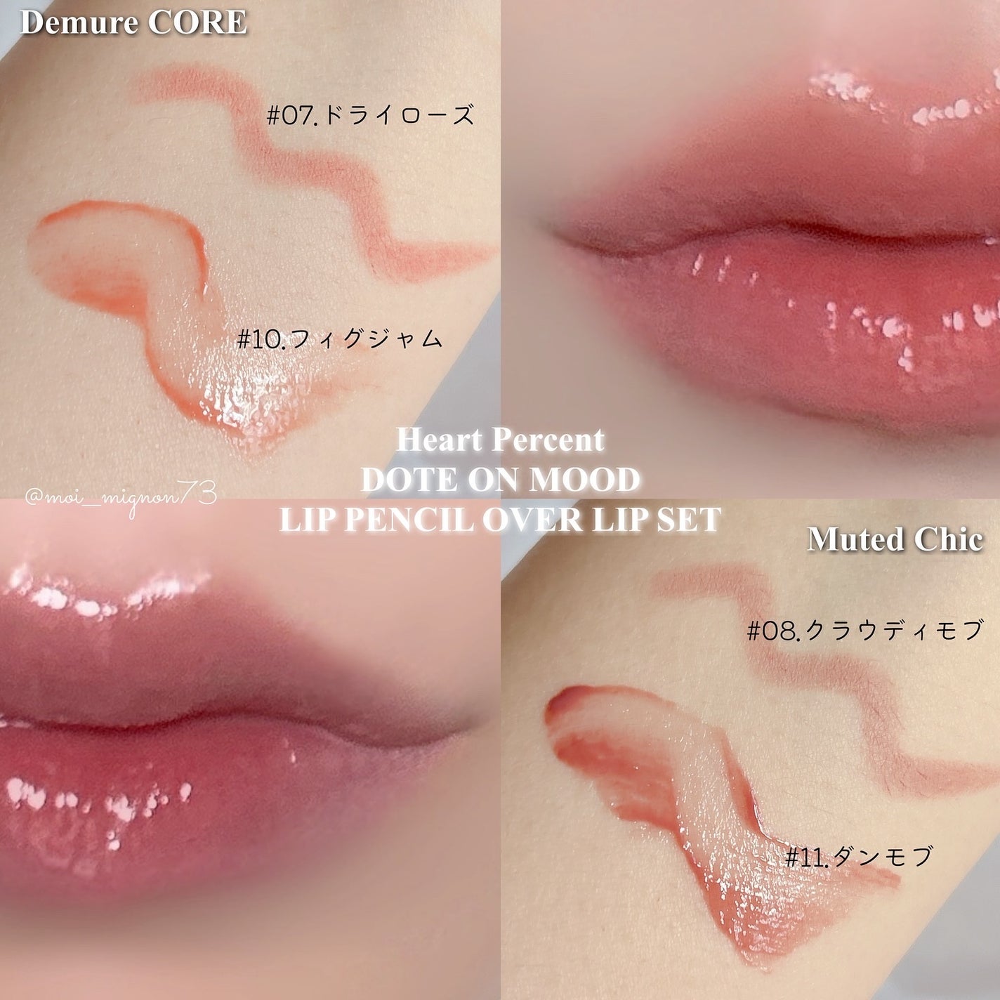 リップペンシル+グロイティントミニ企画セット/Heart Percent/リップティントを使ったクチコミ(2枚目)