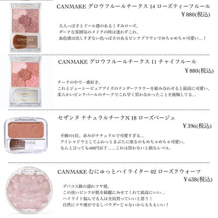 グロウフルールチークス/キャンメイク/パウダーチークを使ったクチコミ(4枚目)