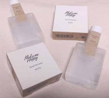 キャンメイク 話題の香水！💎
make me happy フレグランスミスト/ソリッドパフューム
WhiteとBlue 700円+税！

買おう！と決めた日に何軒回ってもなかったのですが、ドラッグストア