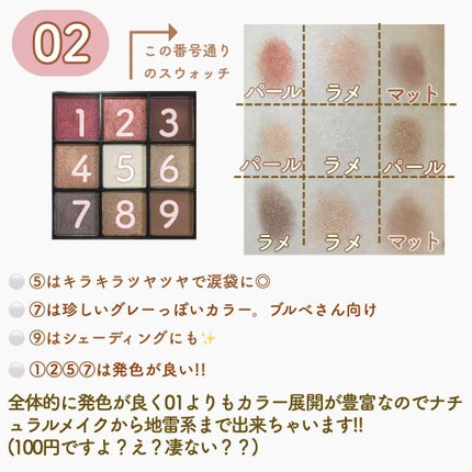UR GLAM BLOOMING EYE COLOR PALETTE/U R GLAM/アイシャドウパレットを使ったクチコミ(3枚目)