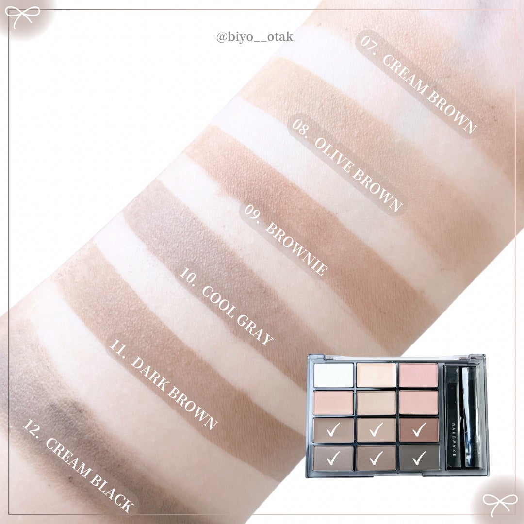 ソフトドローイングブロウパレット/wakemake/パウダーアイブロウを使ったクチコミ(4枚目)