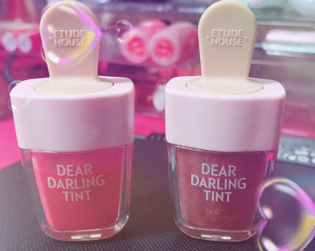 ディアダーリン ウォータージェルティント （アイスティント）/ETUDE/口紅を使ったクチコミ（1枚目）