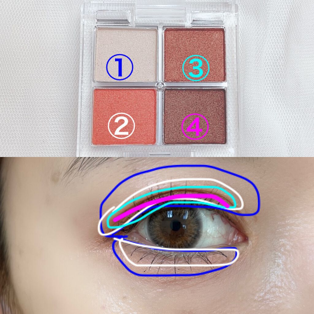 AC シークレット ビッグアイパレット/セリア/アイシャドウパレットを使ったクチコミ（3枚目）