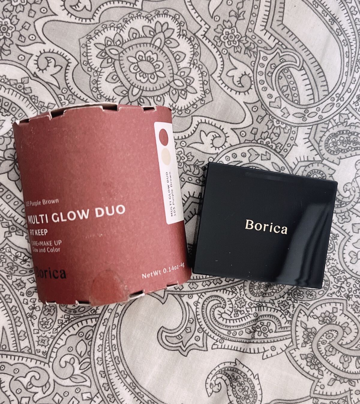 セラムマルチグロウデュオ 103 Purple Brown/Borica/クリームハイライトを使ったクチコミ（2枚目）