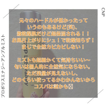 プロP ミスト/CNP Laboratory/ミスト状化粧水を使ったクチコミ(3枚目)